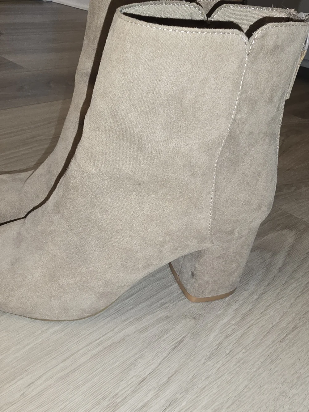 Old Navy Taupe Suede Ankle Boots